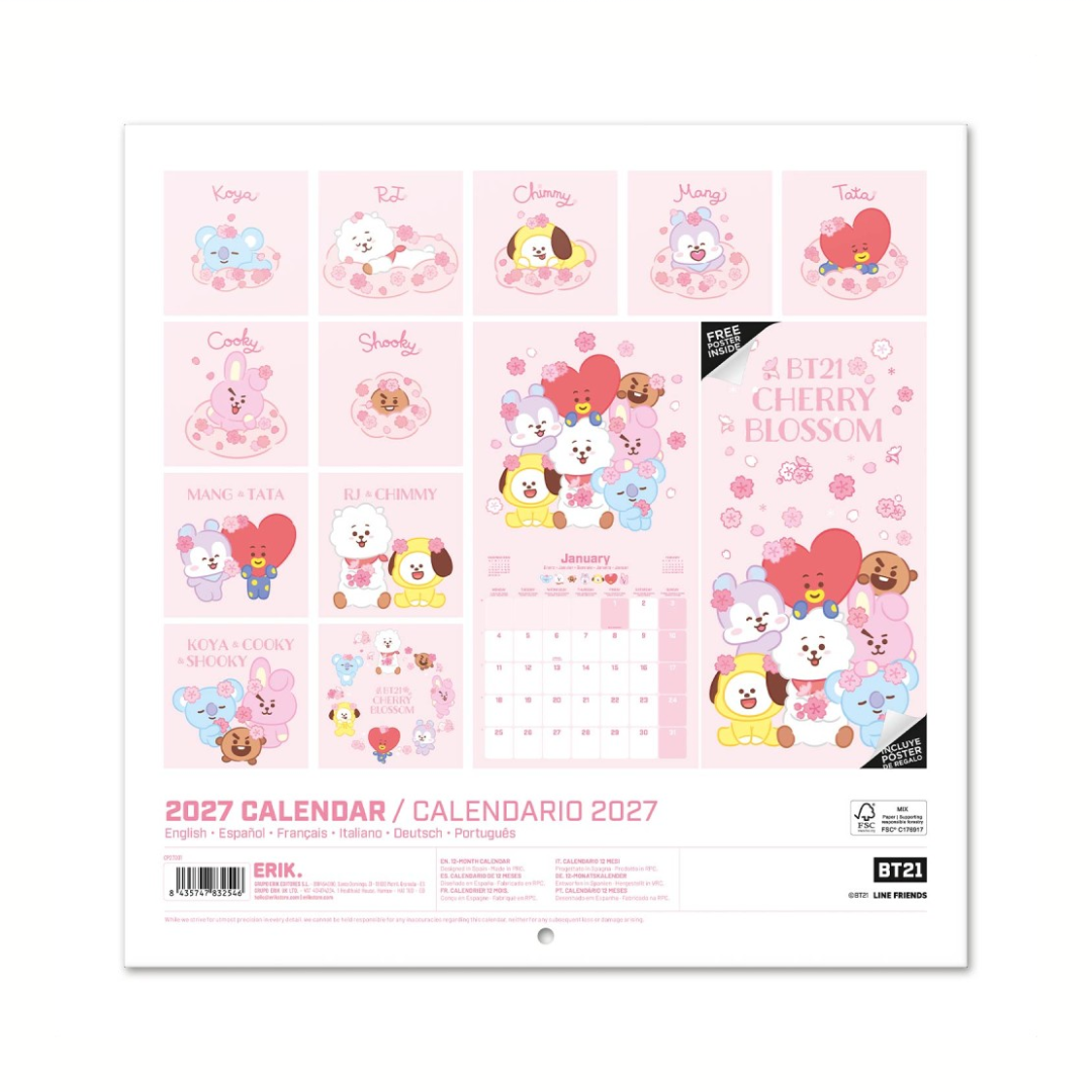 [EAN:8435747832546][IMG:1] BT21 Wall Calendar 2027 30 x 30 cm