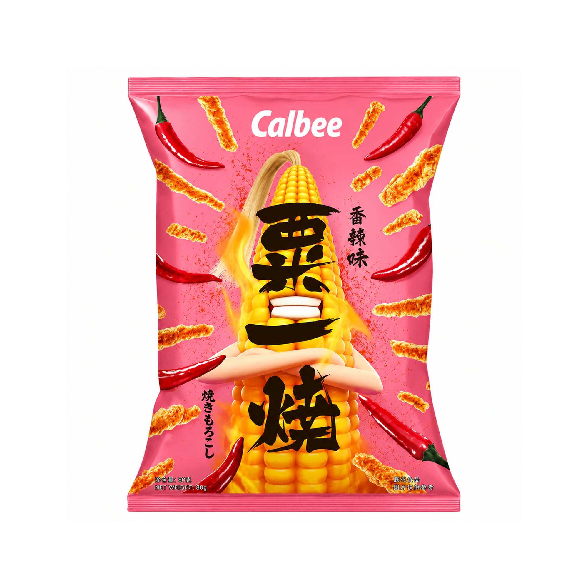 [EAN:4892294101428] CALBEE Grill A Corn - Hot & Spicy, 80g