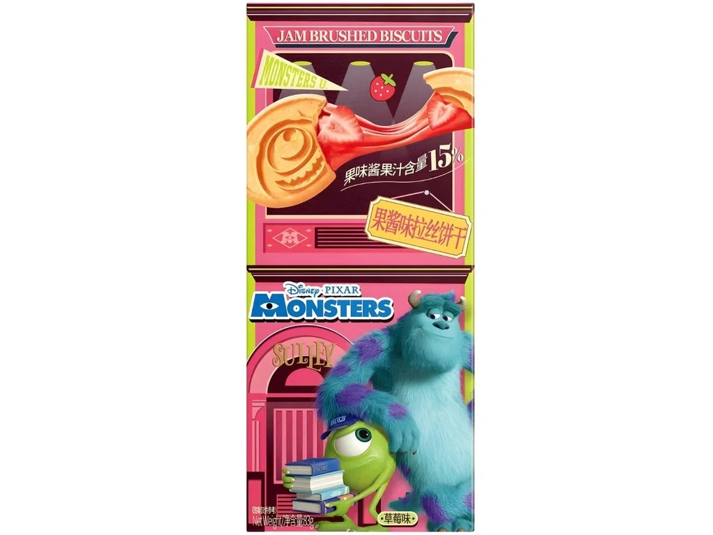 [EAN:6975800054024] Disney Monsters Strawberry Filled Biscuit 83g