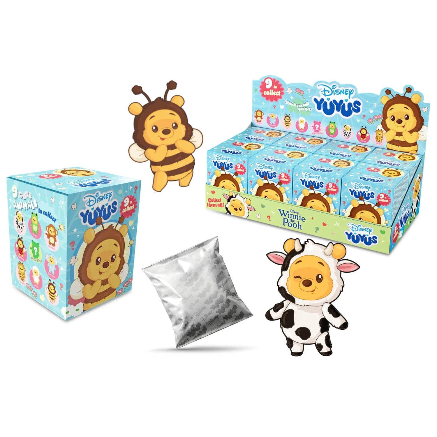 Disney YuYus Plush Key rings Winnie the Pooh 12 cm Blindbox Display (8)