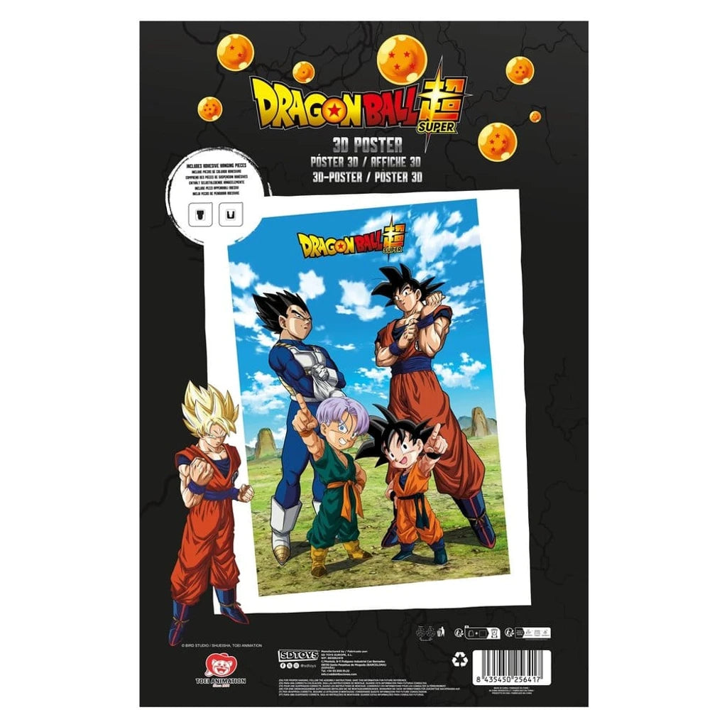 Dragon Ball Super 3D Poster Battle of Gods Goku Vegeta Family 38 x 58 cm