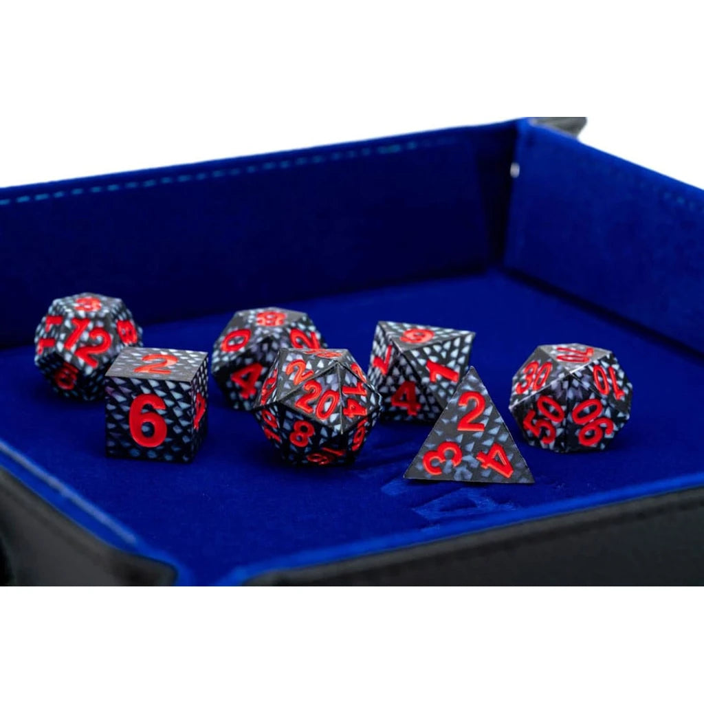 Dragon Storm Sharp Edge Silicone Dice Set Black Dragon Scales (7)
