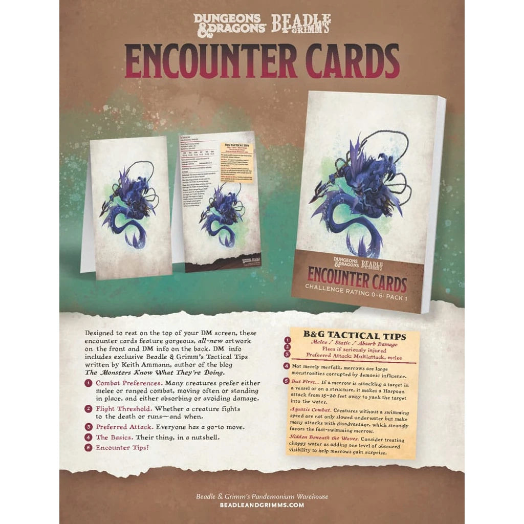 Dungeons & Dragons RPG Encounter Cards Challenge Rating 0-6: Pack 2 *english*