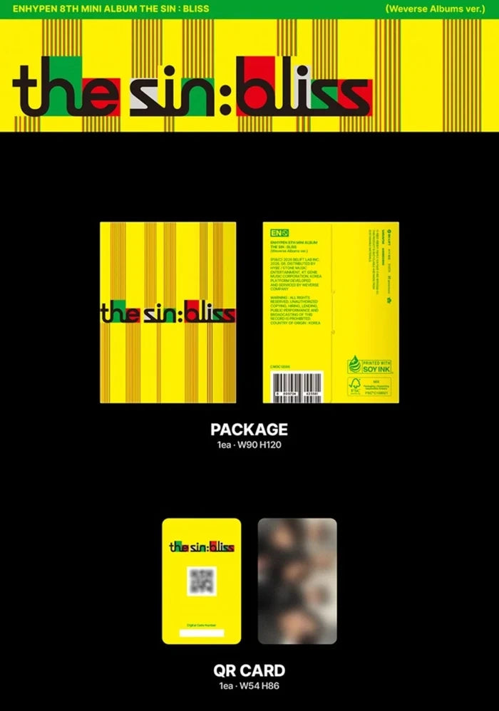 [EAN:8809704435581][IMG:1] ENHYPEN - THE SIN : BLISS | 8th Mini Album | Weverse Albums Ver. | 2026 QR