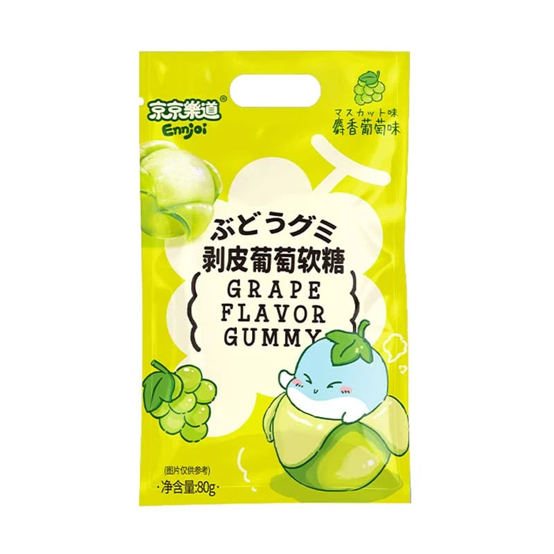 [EAN:4897050059296] ENNJOI Green grape Peeling gummy candy, 80g