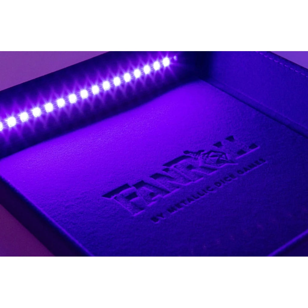 FanRoll Shadowlight Folding Blacklight Dice Tray Black