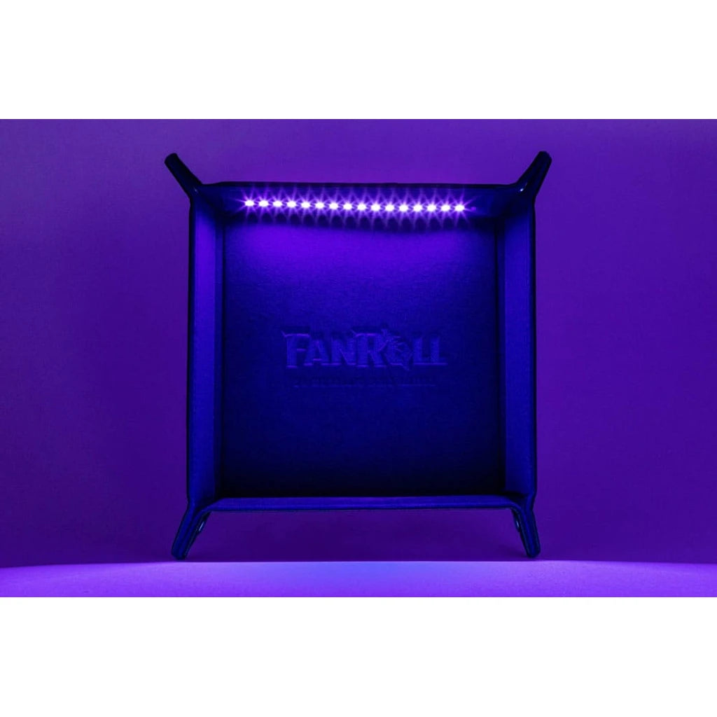 FanRoll Shadowlight Folding Blacklight Dice Tray Black