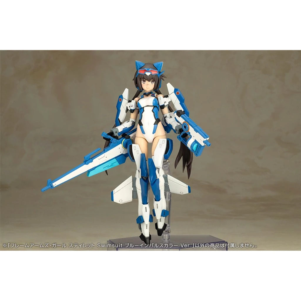 Frame Arms Girl Plastic Model Kit Stylet Swimsuit Blue Impulse Color Ver. 16 cm