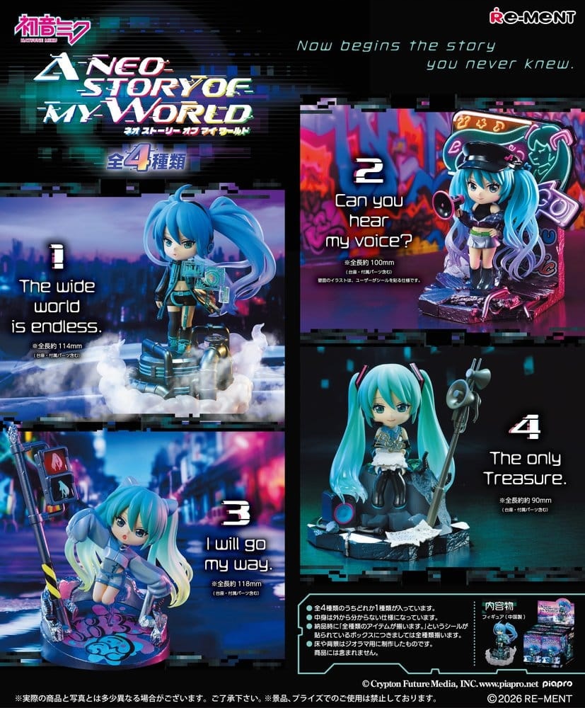 [EAN:4521121700045] Hatsune Miku Mini Figures Neo Story 12 cm Blind Box