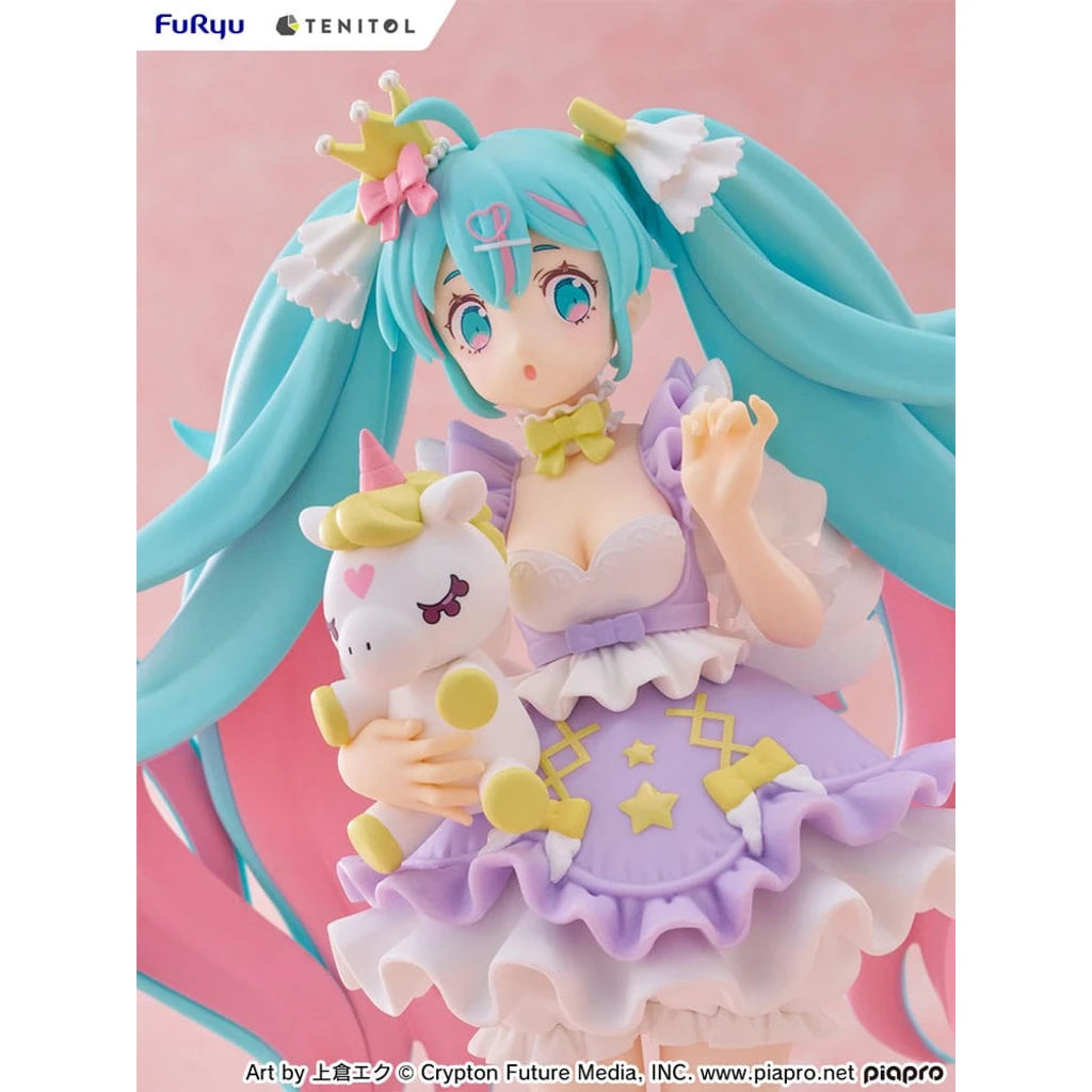 Hatsune Miku Tenitol PVC Statue Hatsune Miku Yumekawa Princess Lavender Ver. 21 cm