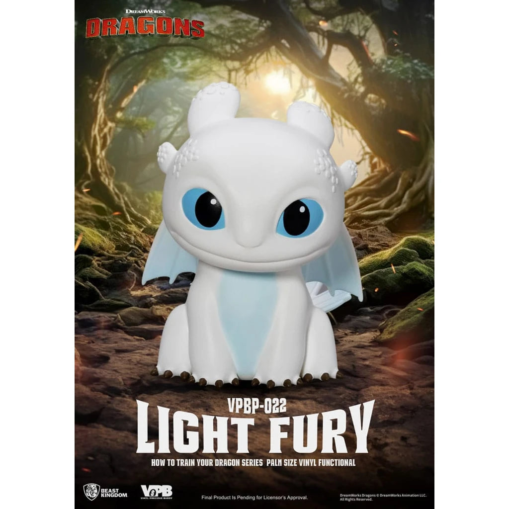 How To Train Your Dragon Piggy Vinyl Bank Light Fury 12 cm