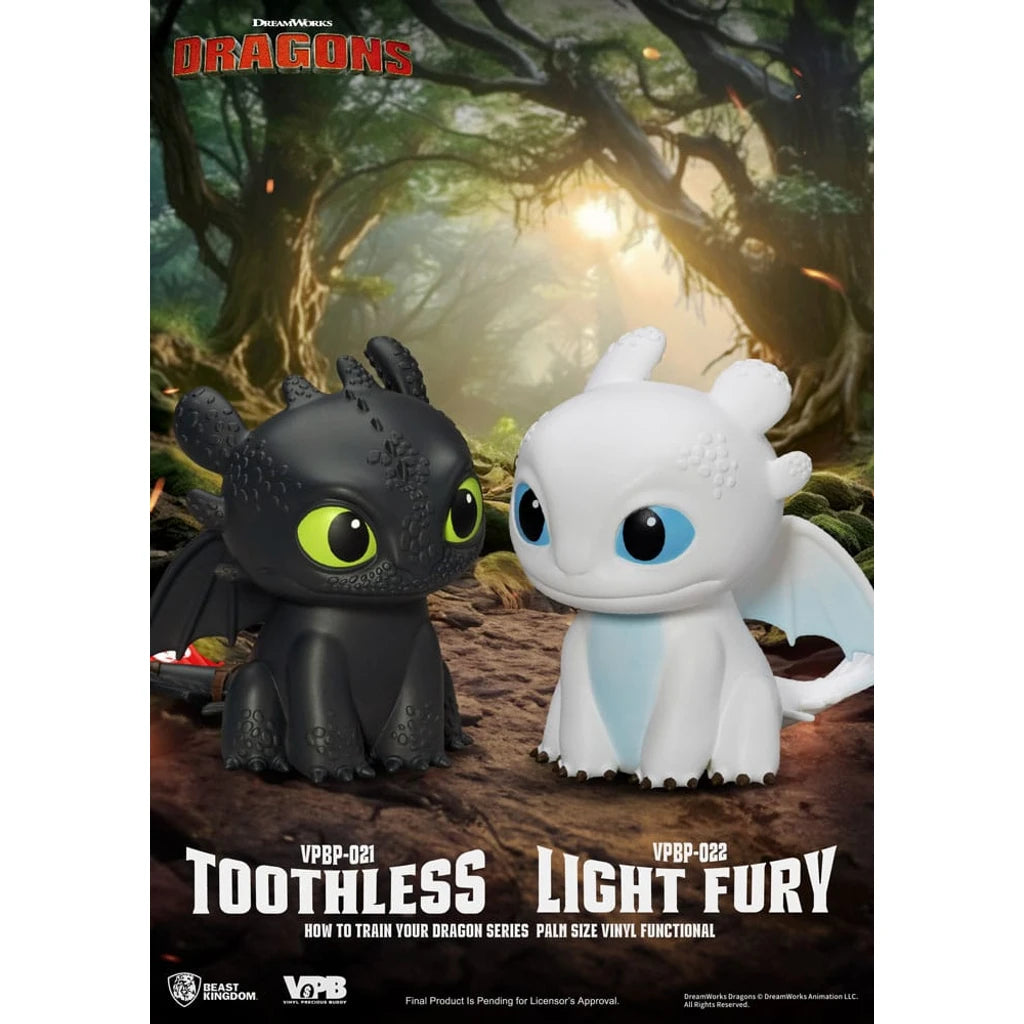How To Train Your Dragon Piggy Vinyl Bank Light Fury 12 cm
