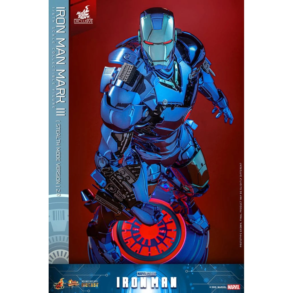 Iron Man Movie Masterpiece Diecast Action Figure 1/6 Iron Man Mark III (Stealth Mode Ver.) 2.0 Hot Toys Exclusive 33 cm
