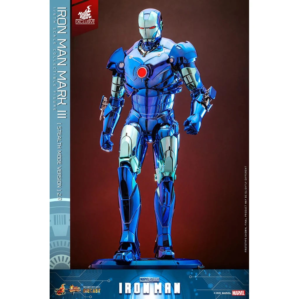 Iron Man Movie Masterpiece Diecast Action Figure 1/6 Iron Man Mark III (Stealth Mode Ver.) 2.0 Hot Toys Exclusive 33 cm