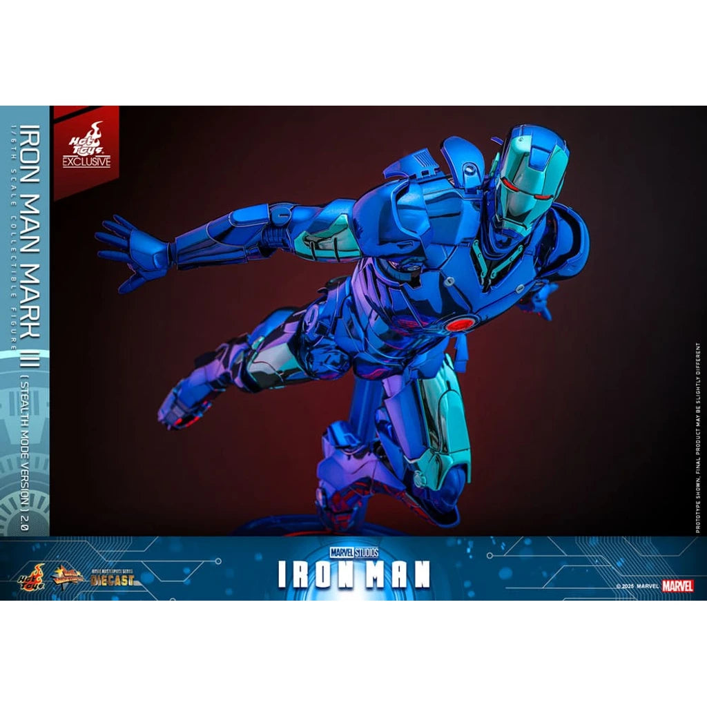 Iron Man Movie Masterpiece Diecast Action Figure 1/6 Iron Man Mark III (Stealth Mode Ver.) 2.0 Hot Toys Exclusive 33 cm