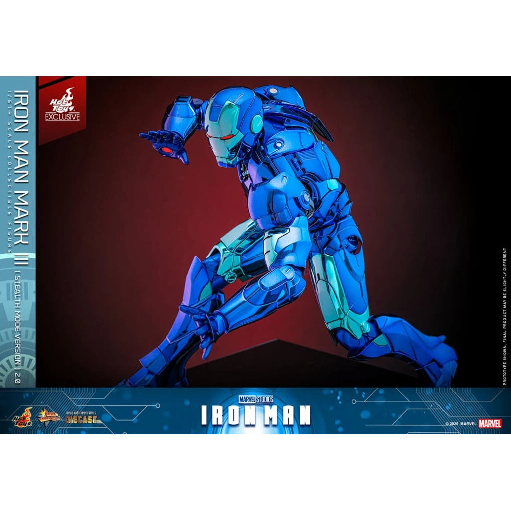 Iron Man Movie Masterpiece Diecast Action Figure 1/6 Iron Man Mark III (Stealth Mode Ver.) 2.0 Hot Toys Exclusive 33 cm