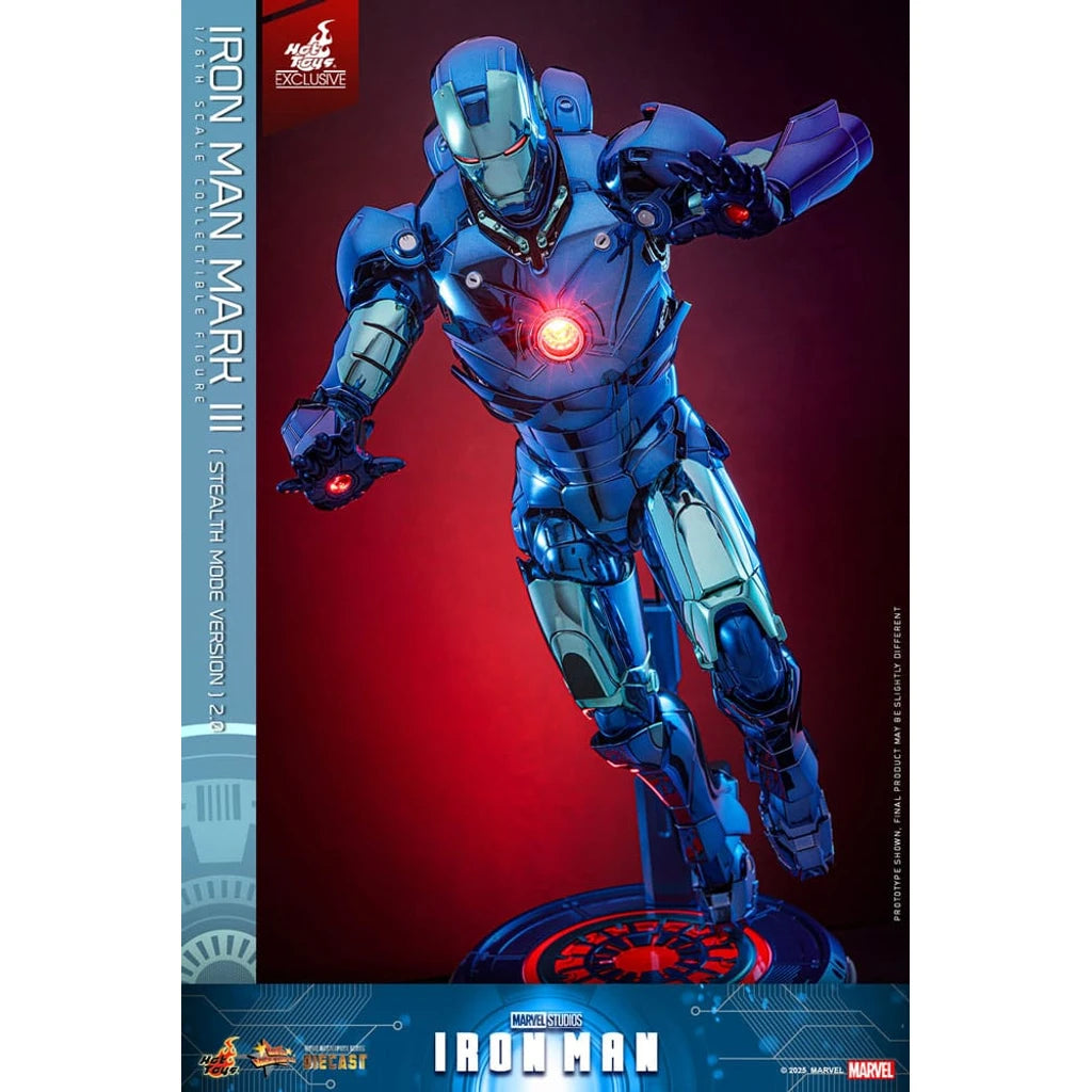 Iron Man Movie Masterpiece Diecast Action Figure 1/6 Iron Man Mark III (Stealth Mode Ver.) 2.0 Hot Toys Exclusive 33 cm