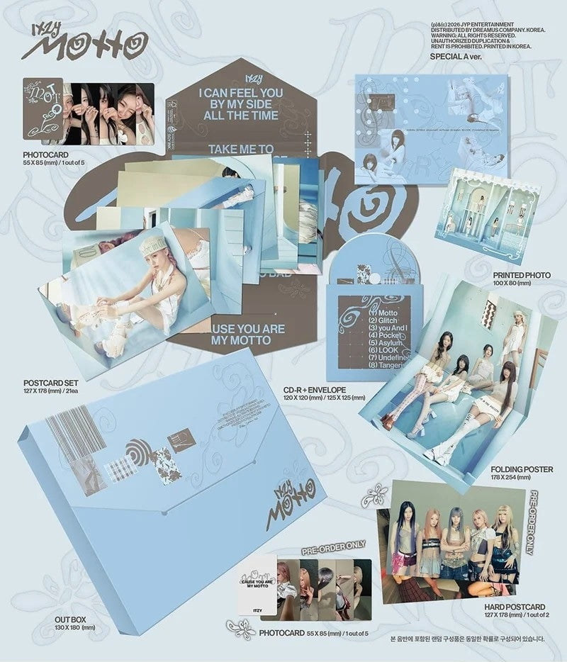 [EAN:8809954226328][IMG:3] ITZY - Motto l 12th Mini Album l Special Ver. l 2026 CD - Random Ver.