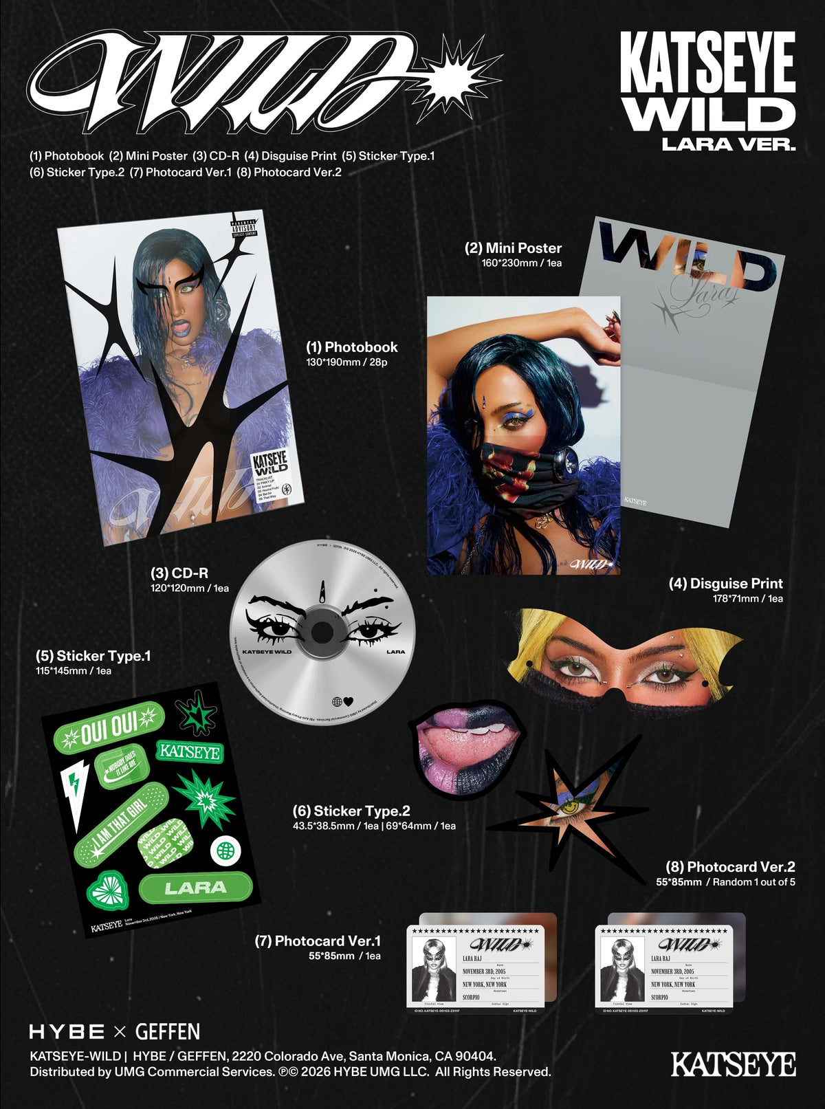 [EAN:0199957676755][IMG:1] KATSEYE - WILD | 3rd EP Album | Member Ver. | 2026 CD - Lara Ver.