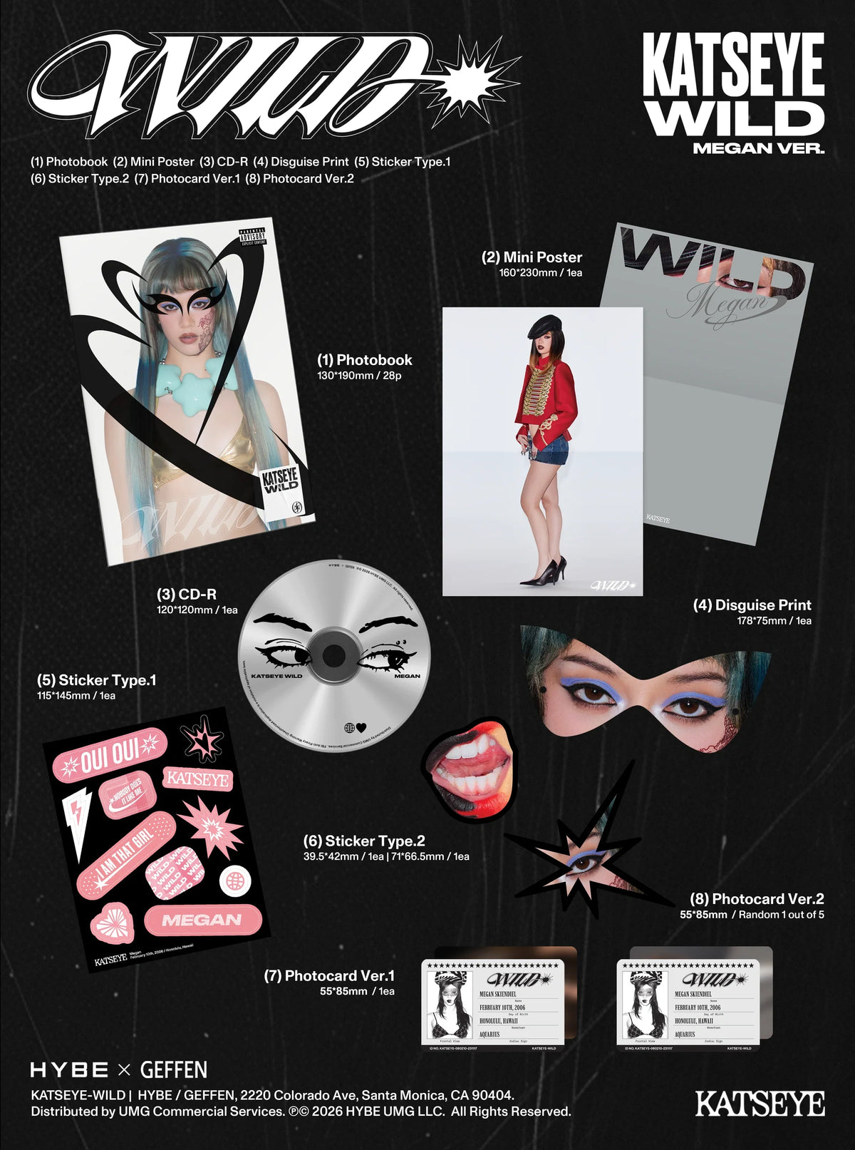 [EAN:0199957676762][IMG:1] KATSEYE - WILD | 3rd EP Album | Member Ver. | 2026 CD - Megan Ver.