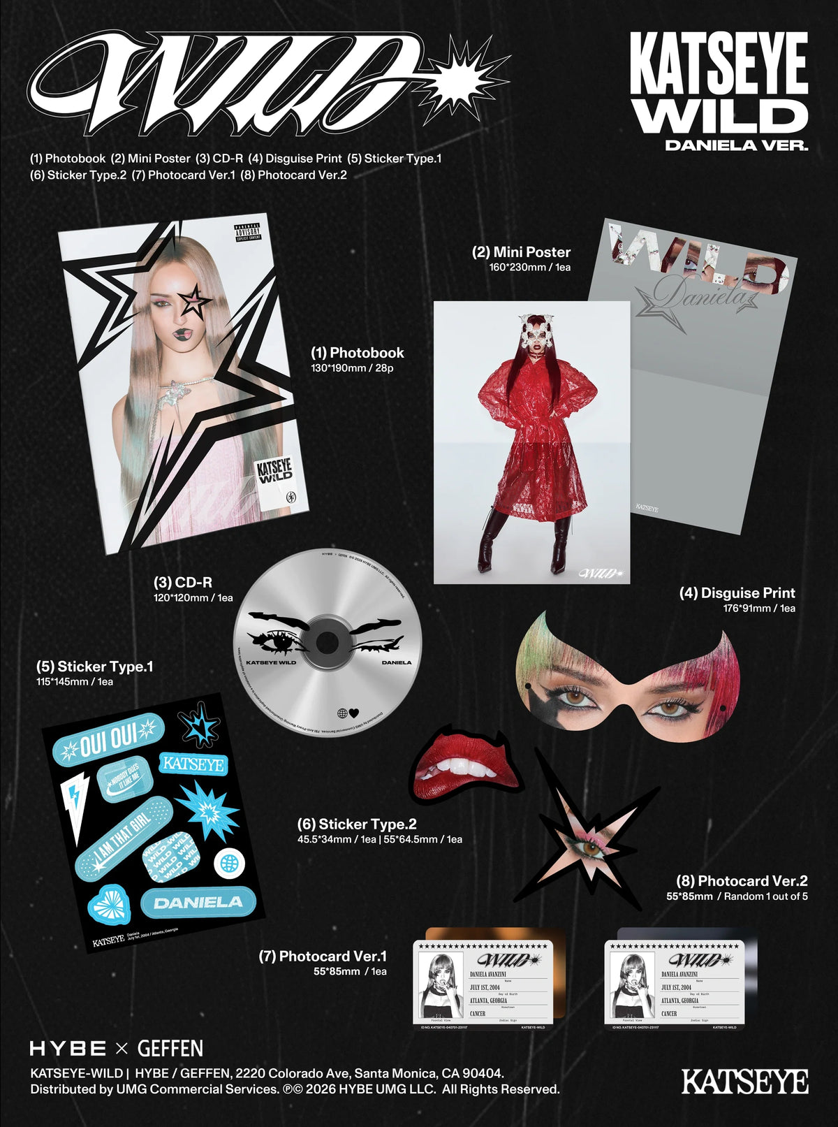 [EAN:0199957676779][IMG:1] KATSEYE - WILD | 3rd EP Album | Member Ver. | 2026 CD - Daniela Ver.