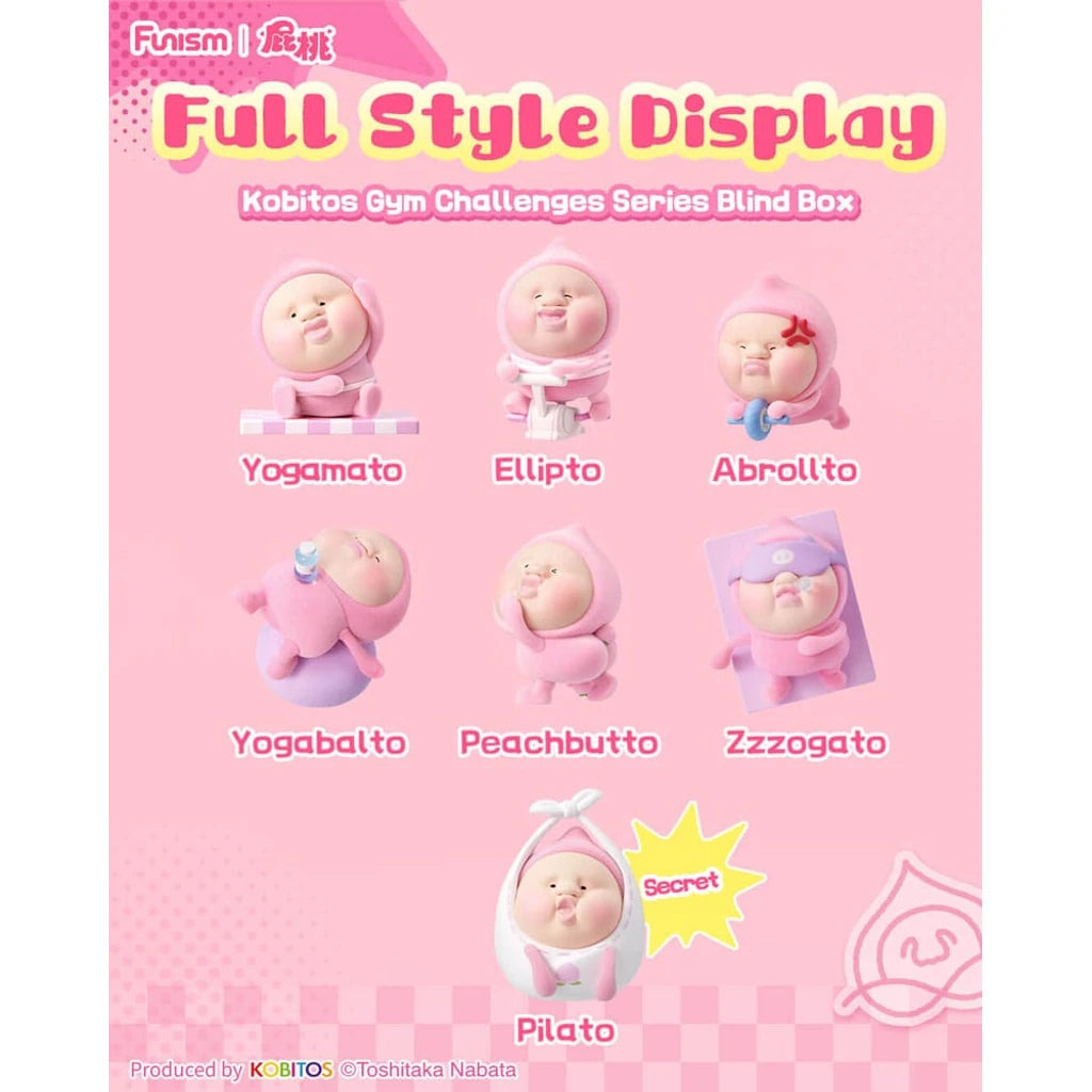 Kobitos Blind Box Mini Figures Gym Challenges Series 8 cm Display (6)