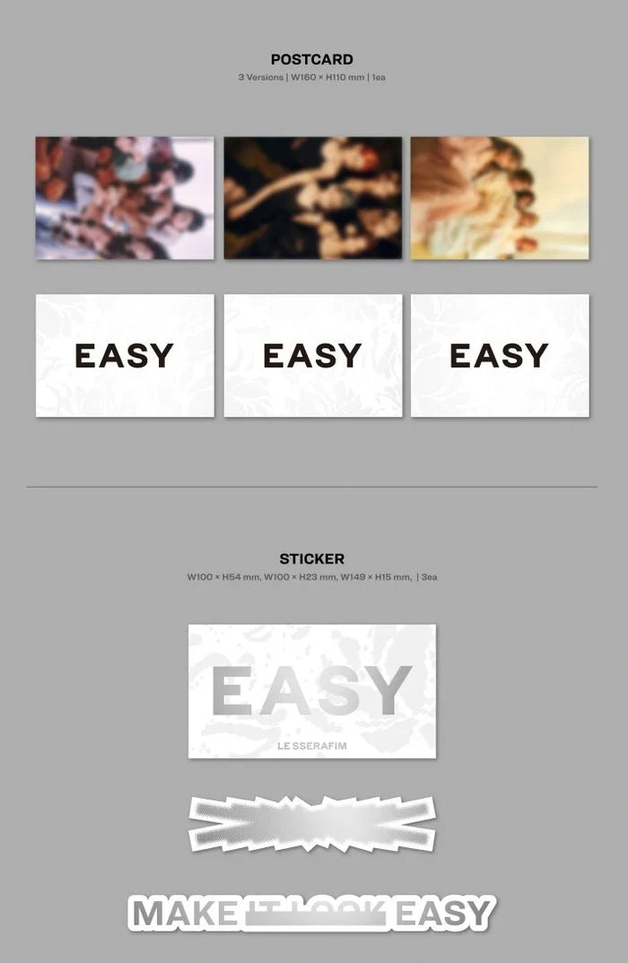 [EAN:8809973501161][IMG:8] LE SSERAFIM – EASY | 3rd Mini Album | 2024 CD - Random Ver.