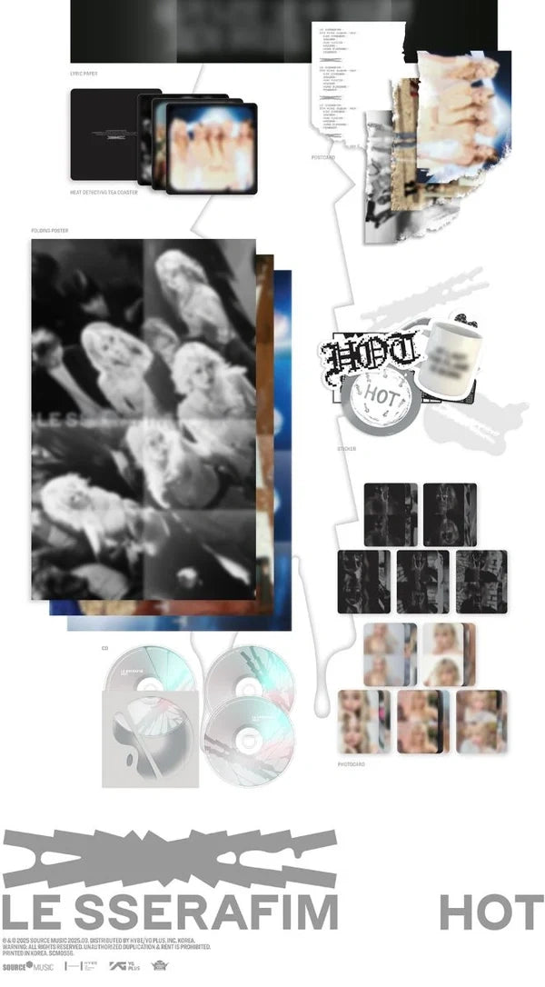 [EAN:8800296360138][IMG:2] LE SSERAFIM – HOT | 5th Mini Album | 2025 CD - Random Ver.
