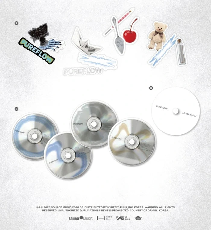 [EAN:8800365019684][IMG:4] LE SSERAFIM - PUREFLOW pt.1 | 2nd Studio Album | 2026 CD - Random Ver.