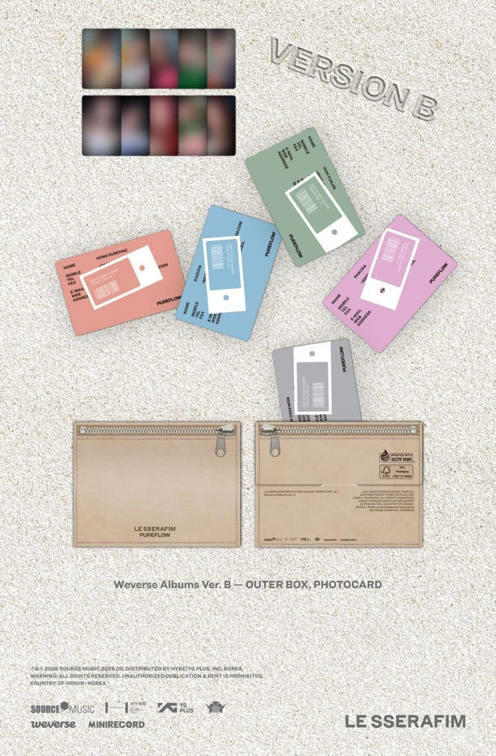 [EAN:8800365019707][IMG:2] LE SSERAFIM - PUREFLOW pt.1 | 2nd Studio Album | Weverse Albums Ver. | 2026 QR - Random Ver.