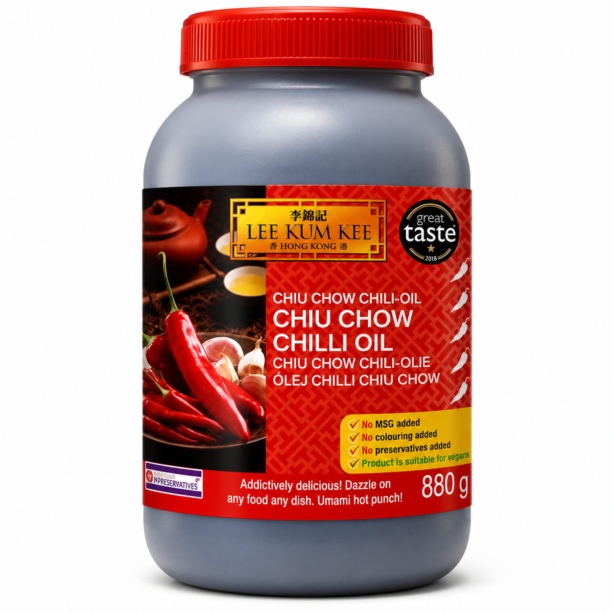 [EAN:078895169188] LEE KUM KEE Chiu Chow Chilli Oil 880g