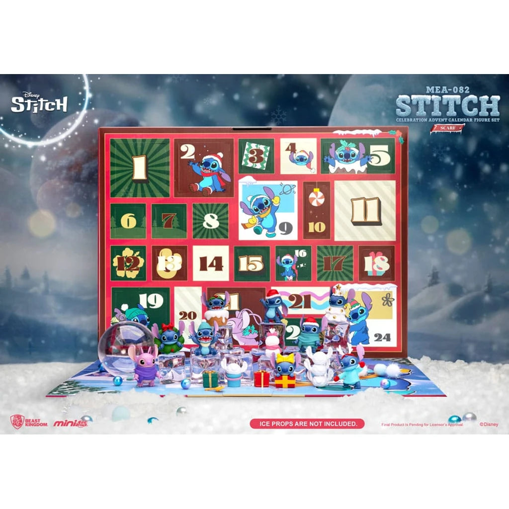 Lilo & Stitch Mini Egg Attack Advent Calendar Stitch celebration Figure Set (Cookie) 10 cm