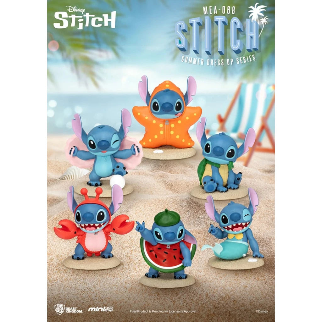 Lilo & Stitch Mini Egg Attack Figures 10 cm Stitch summer dress up Series Assortment (6)