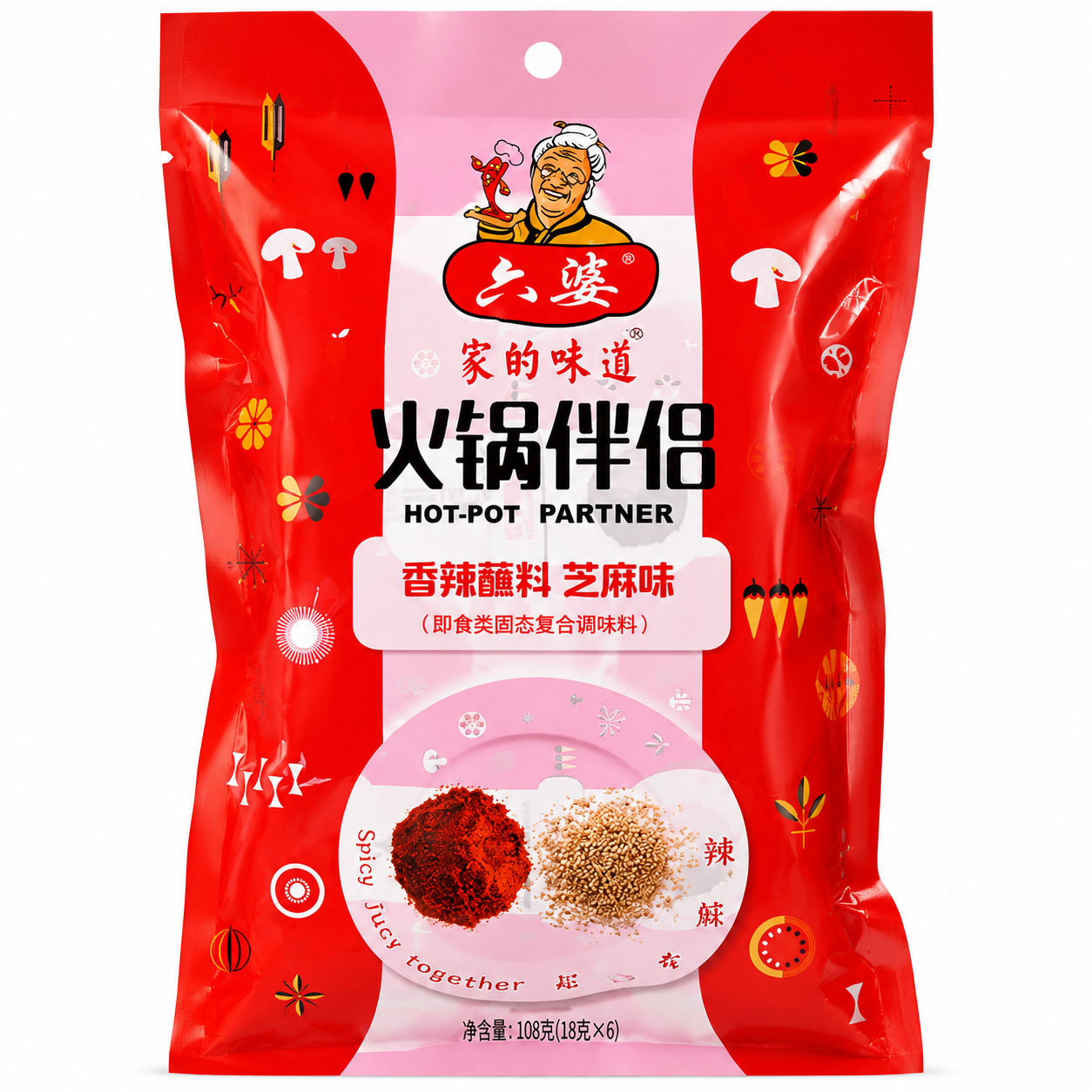 [EAN:6949122266625] LIU PO Hot-pot Condiment - Chilli Powder with Sesame 120g