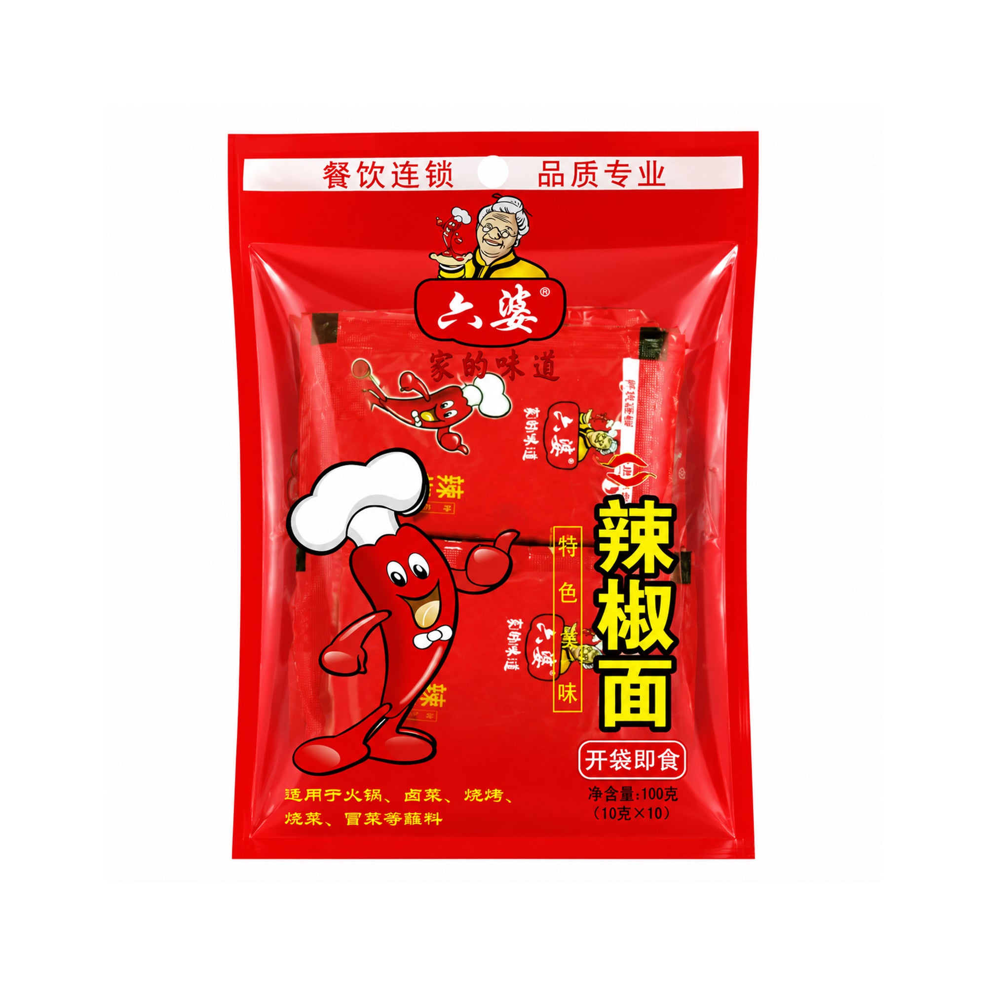 [EAN:6949122256565] LIUPO Chilli Spice Powder (10g*10 Sachets), 100g