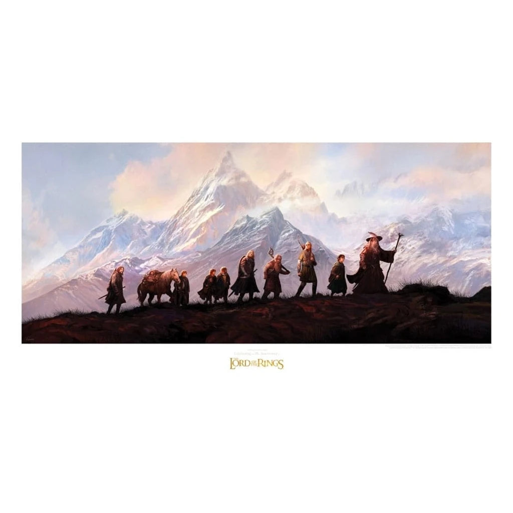 Lord of the Rings Art Print The Fellowship of the Ring: 20th Anniversary 59 x 30 cm