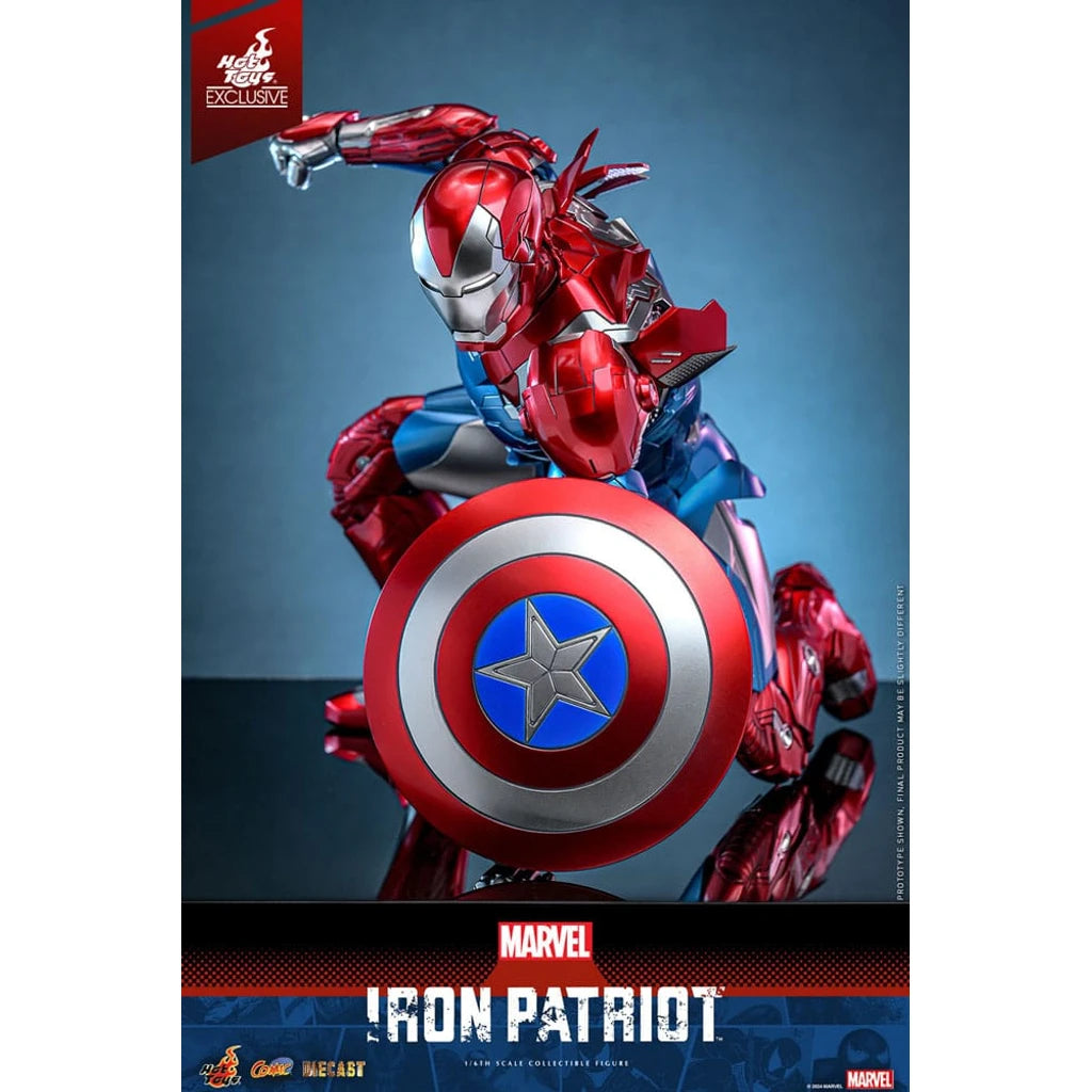 Marvel Comic Diecast Masterpiece Action Figure 1/6 Iron Patriot Hot Toys Exclusive 32 cm
