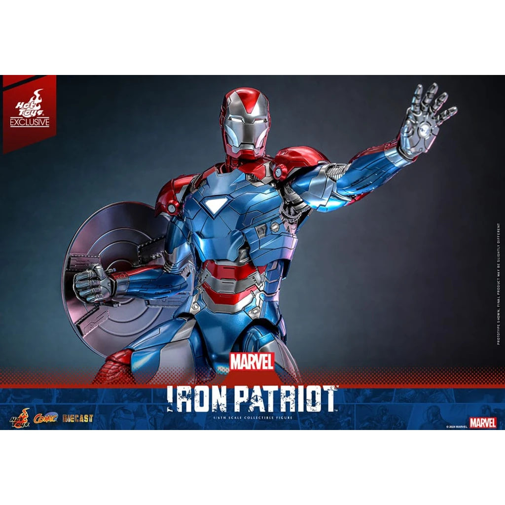 Marvel Comic Diecast Masterpiece Action Figure 1/6 Iron Patriot Hot Toys Exclusive 32 cm