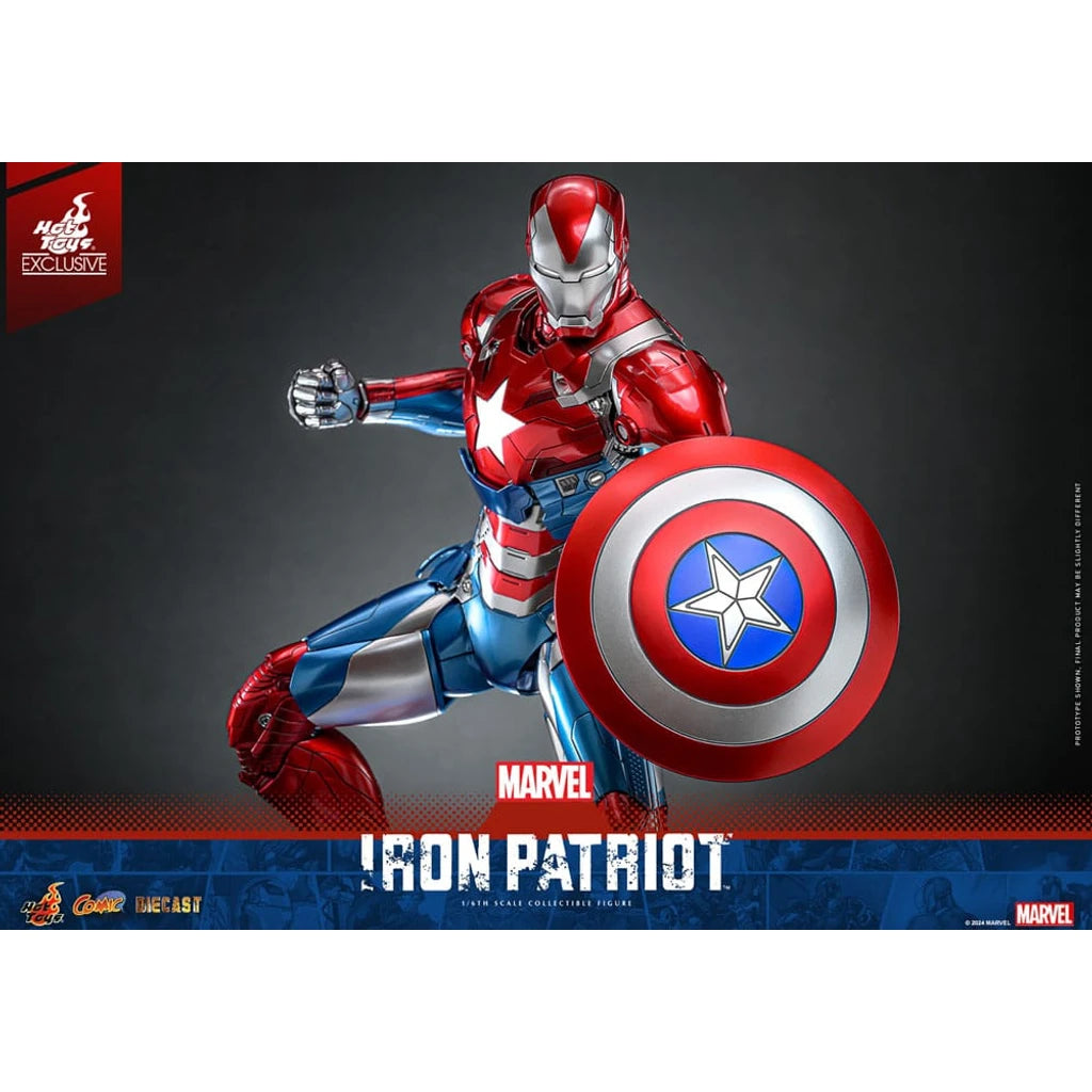 Marvel Comic Diecast Masterpiece Action Figure 1/6 Iron Patriot Hot Toys Exclusive 32 cm