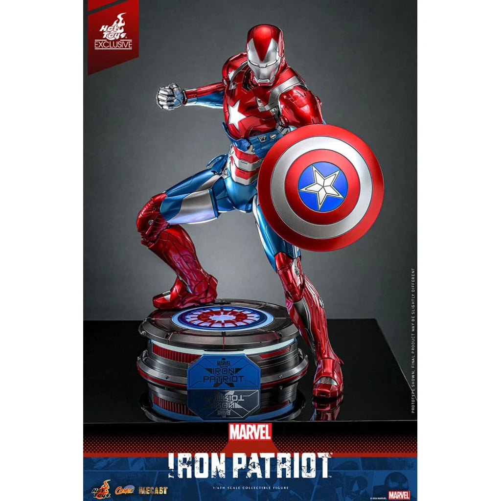 Marvel Comic Diecast Masterpiece Action Figure 1/6 Iron Patriot Hot Toys Exclusive 32 cm