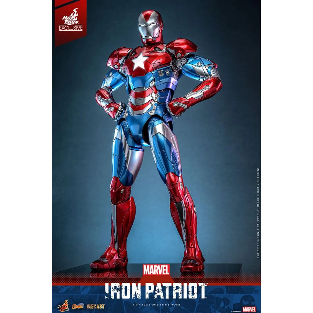 Marvel Comic Diecast Masterpiece Action Figure 1/6 Iron Patriot Hot Toys Exclusive 32 cm