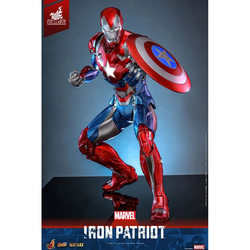 Marvel Comic Diecast Masterpiece Action Figure 1/6 Iron Patriot Hot Toys Exclusive 32 cm