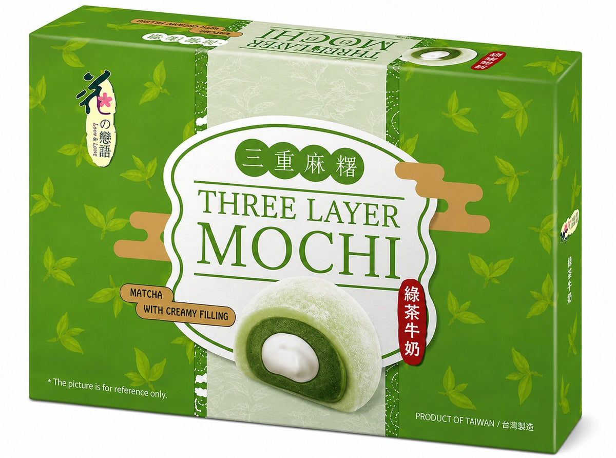 [EAN:4712928342976][IMG:1] Mochi three layers with matcha paste 180g