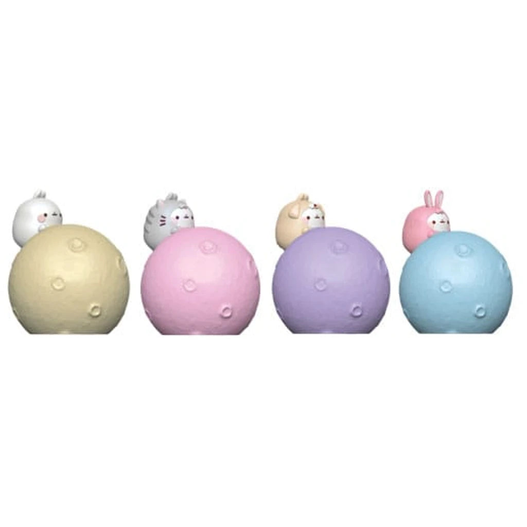Molang Little Moon Light Series Mini Figures Hello Kitty and Friends 8 cm Display (12)