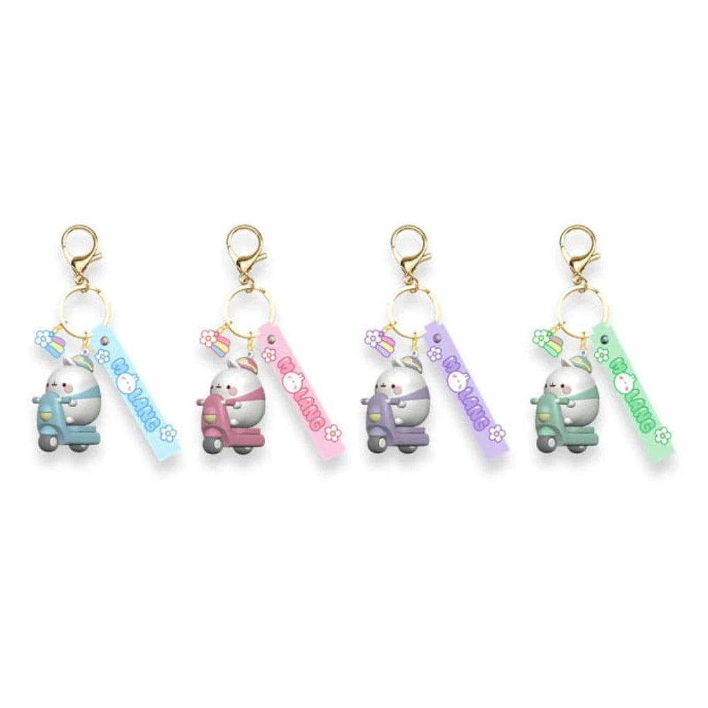 Molang Scooter Series Keychain with Hand Strap Display (12)