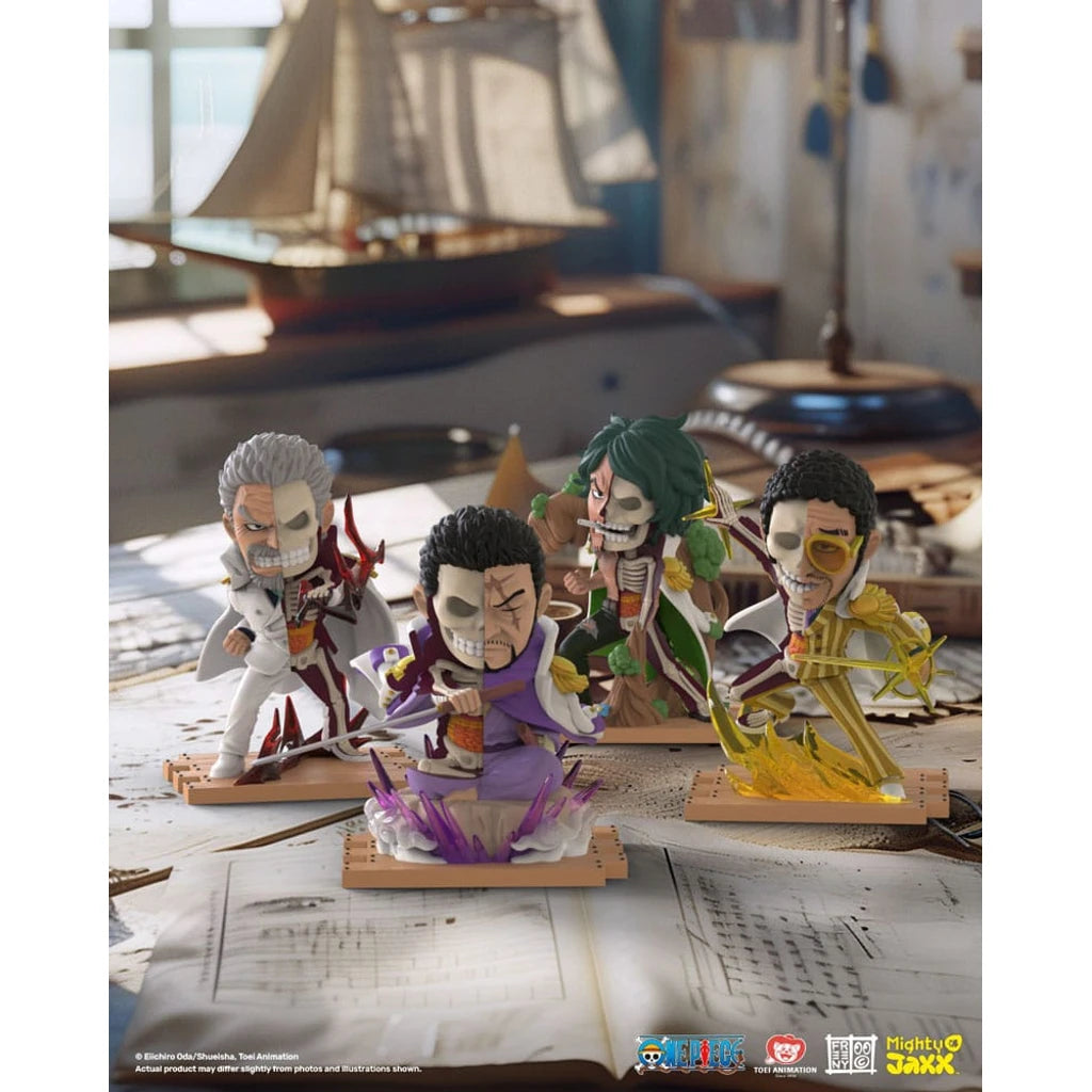 One Piece Freeny's Hidden Dissectables Marines Edition 4 inch Vinyl Figure Blind Box Display (6)