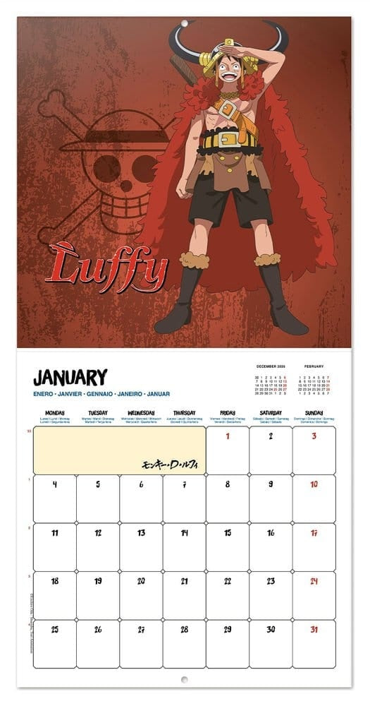 [EAN:8435747832928][IMG:2] One Piece Wall Calendar 2027 30 x 30 cm