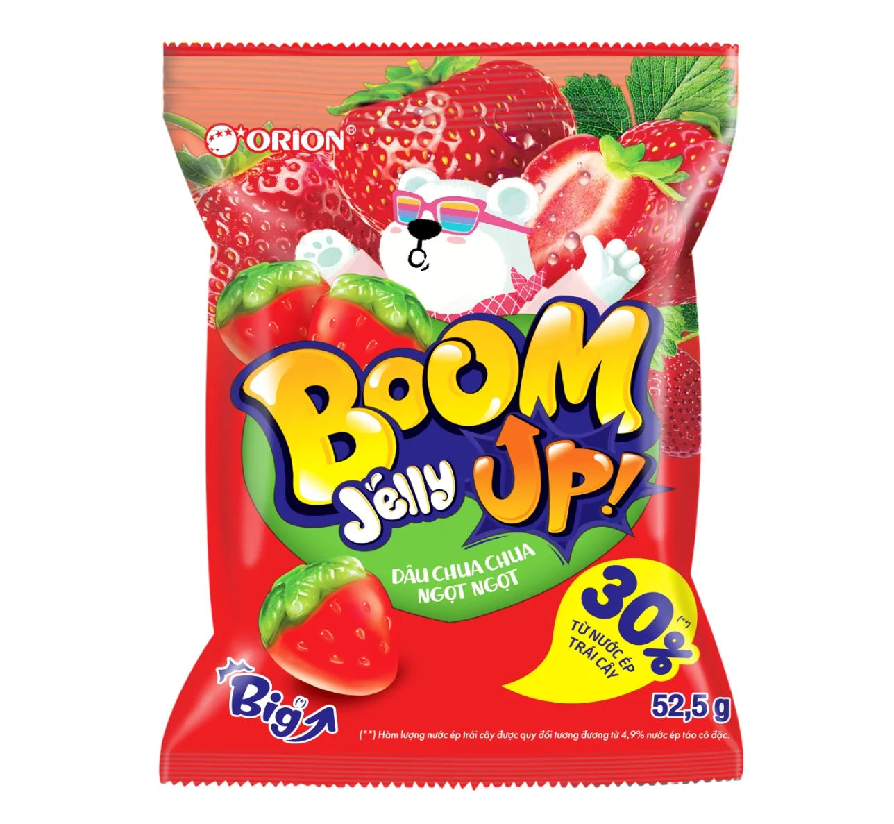 [EAN:8936036027990] ORION Boom Jelly Gummy Strawberry 52.5g