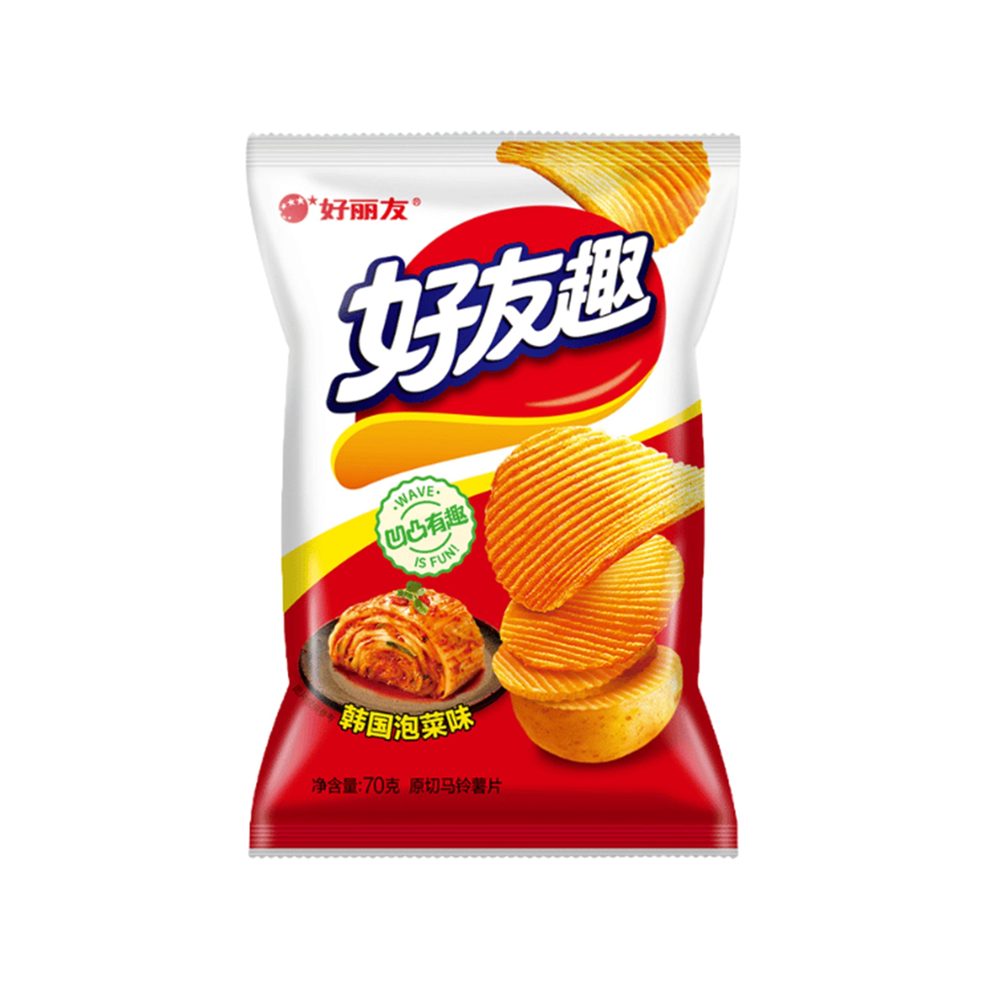 [EAN:6920907823622] ORION Kimchi Potato Chips 70g
