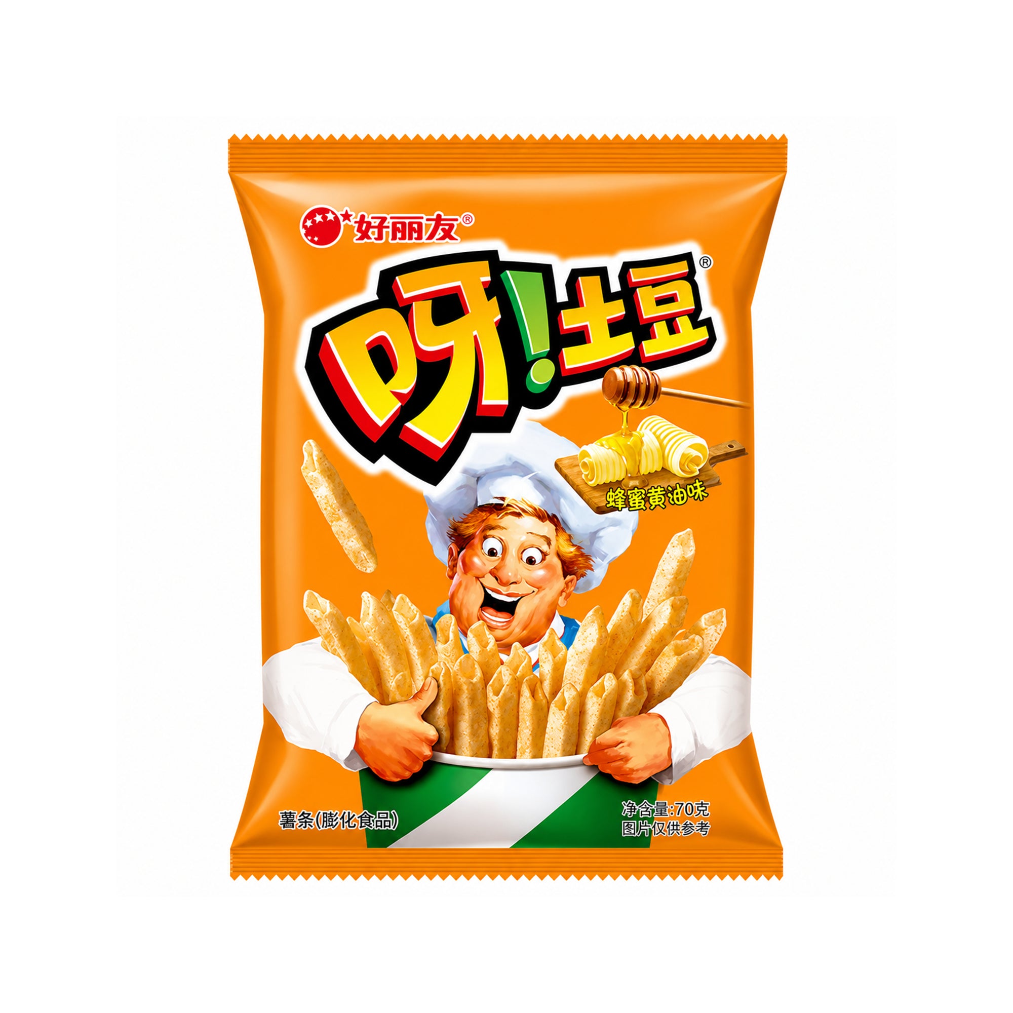 [EAN:6920907810707] ORION Oh! Gamja Honey Butter Flavour with sugar and sweeteners, 70g